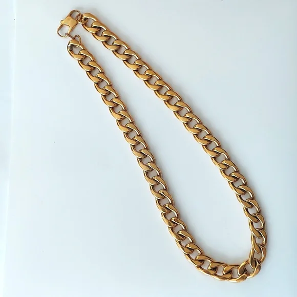18K Gold Plated Thick Cuban Chain‎ Necklace